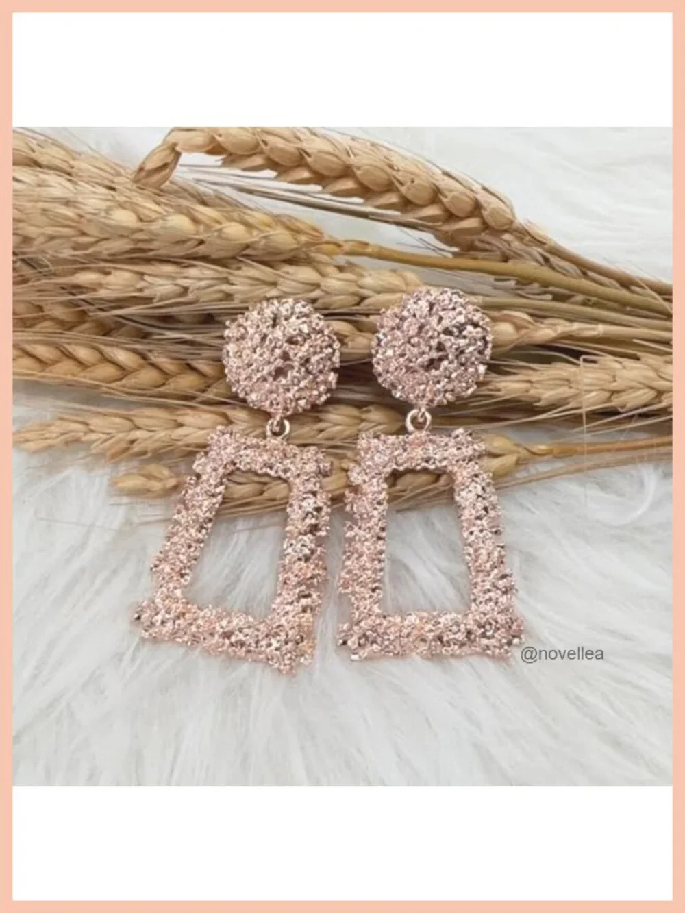 Matte Gold Trapezoid Dangle Earrings Textured Relief Geometric Statement Jewelry